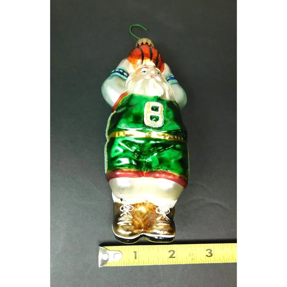 Basketball Santa Claus Christmas Ornament Unique Treasures Blown Glass Marked